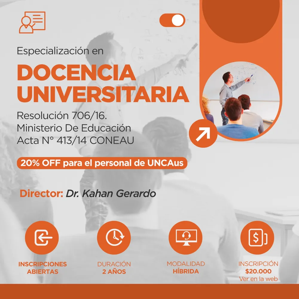 Especialización en Docencia Universitaria