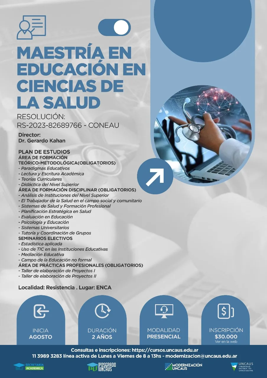 MAESTRIA EN EDUCACIÓN EN CIENCIAS DE LA SALUD