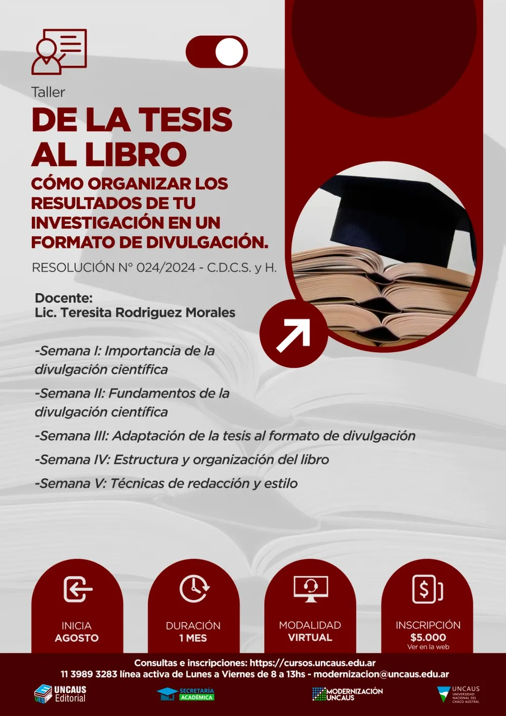 Taller: De la Tesis al Libro