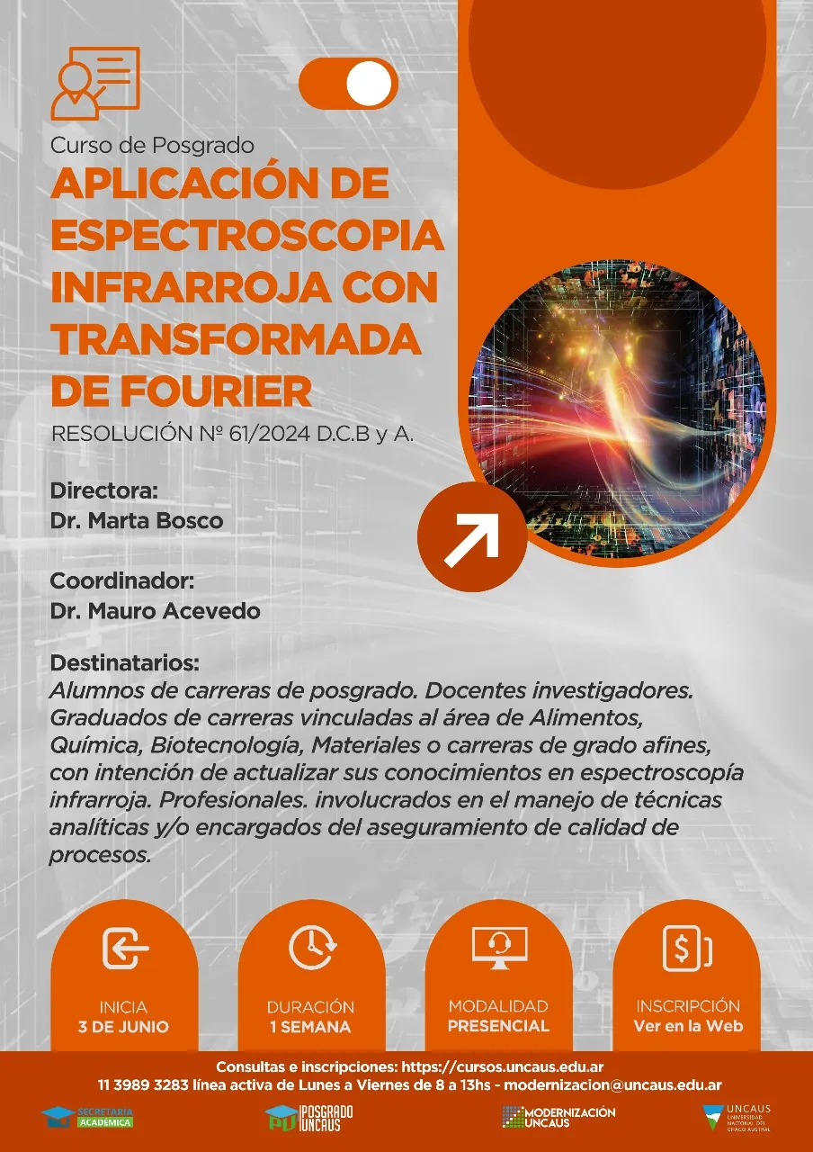 Curso de Posgrado “Aplicación de espectroscopia infrarroja con transformada de Fourier”
