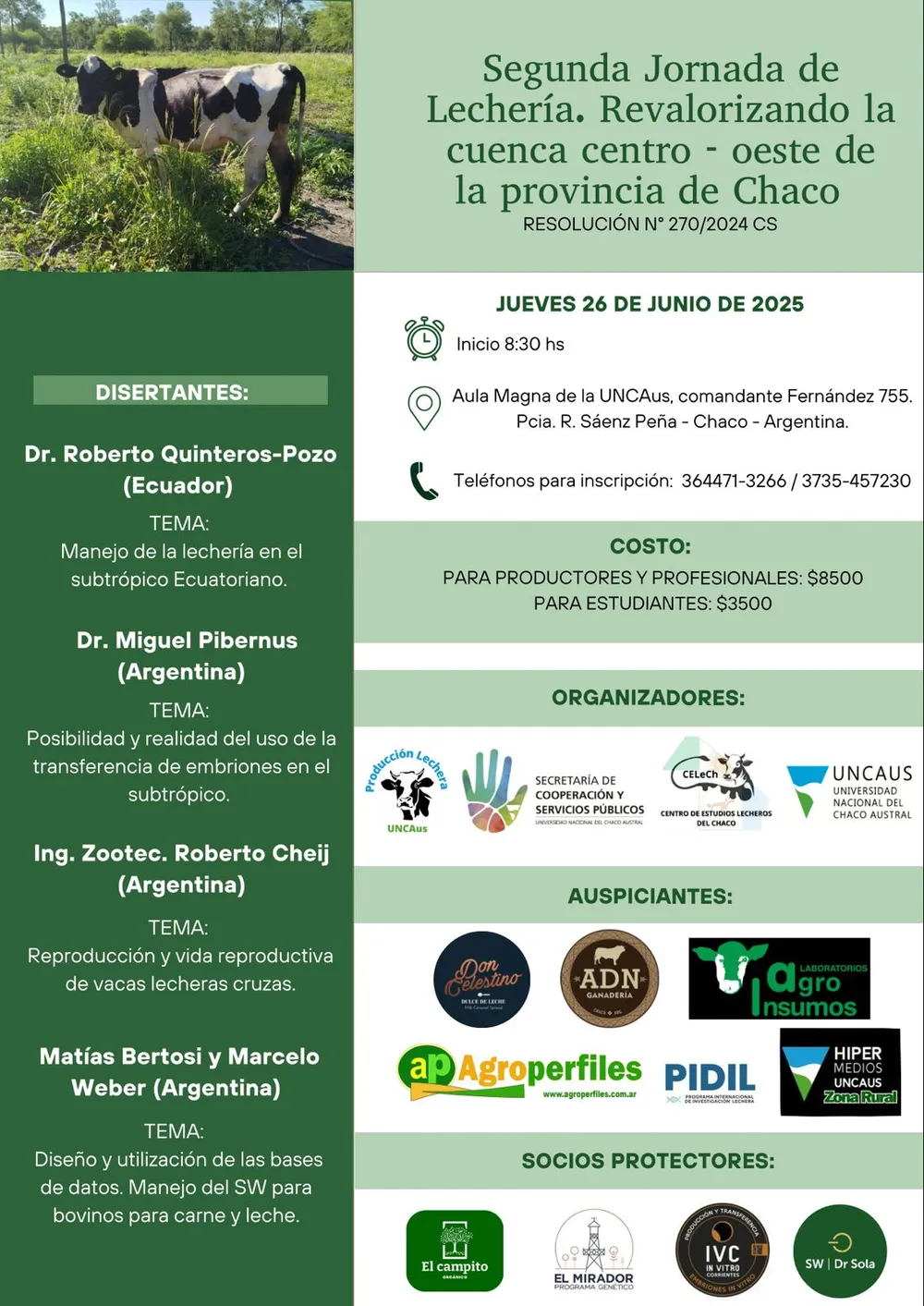 Segunda Jornada de Lechería: Revalorizando la cuenca centro oeste de la provincia de Chaco