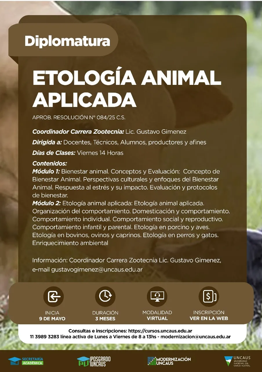 Diplomatura en Etología Animal Aplicada