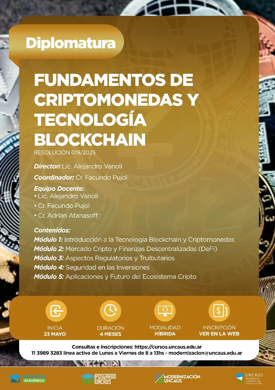 Diplomatura en Fundamentos de Criptomonedas y Tecnología Blockchain