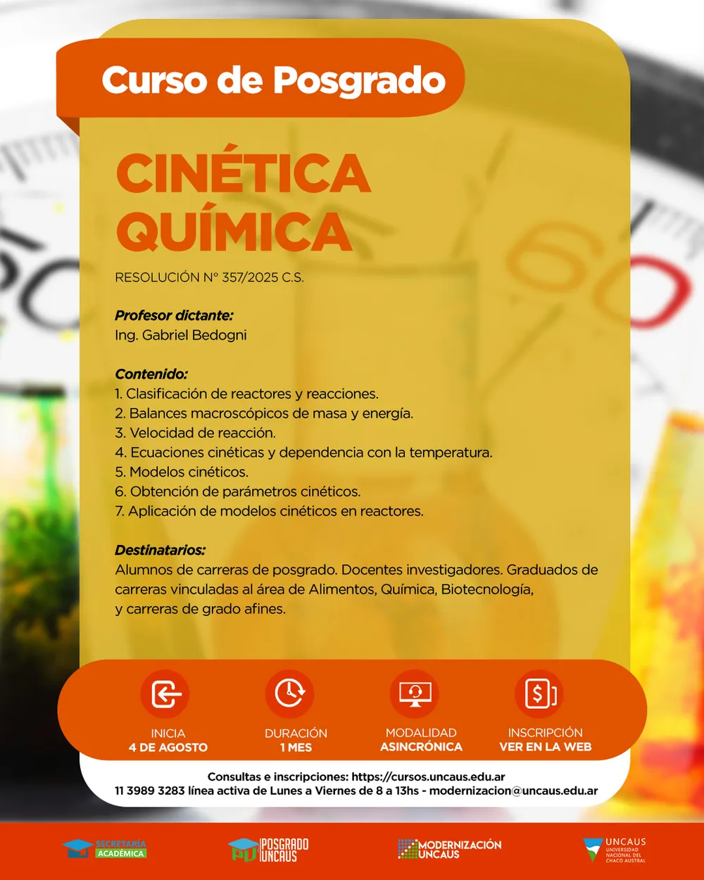 Curso de Posgrado: Cinética Química