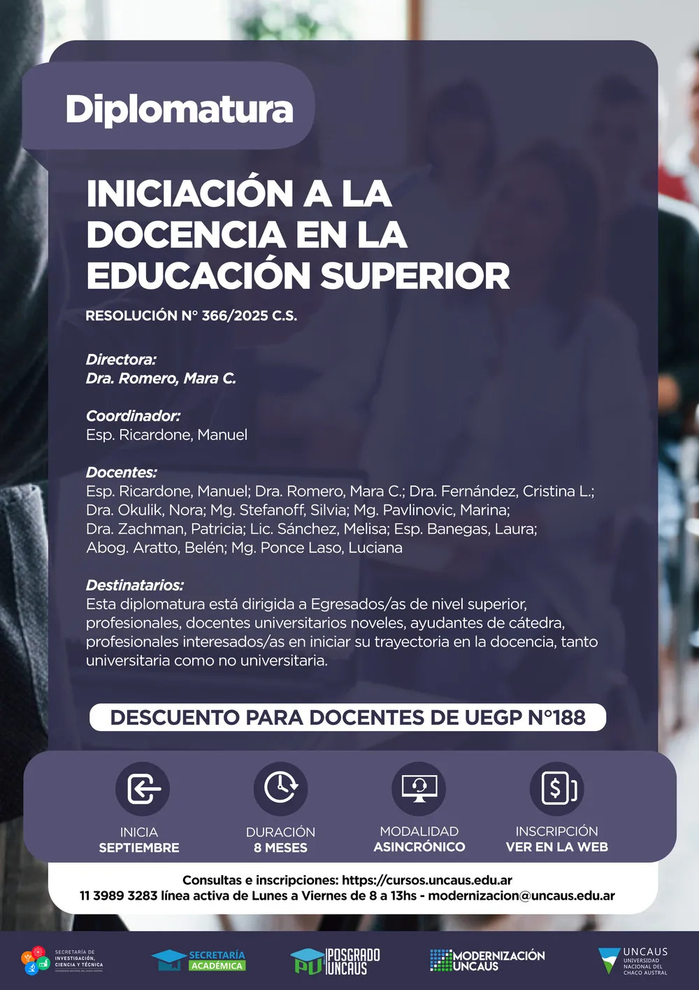 Diplomatura en Iniciación a la Docencia en la Educación Superior