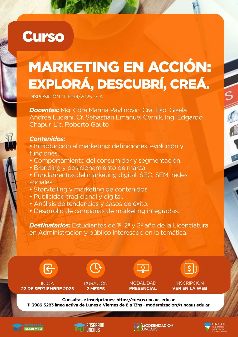 Curso: Marketing en Acción: Explorá, Descubrí, Creá.