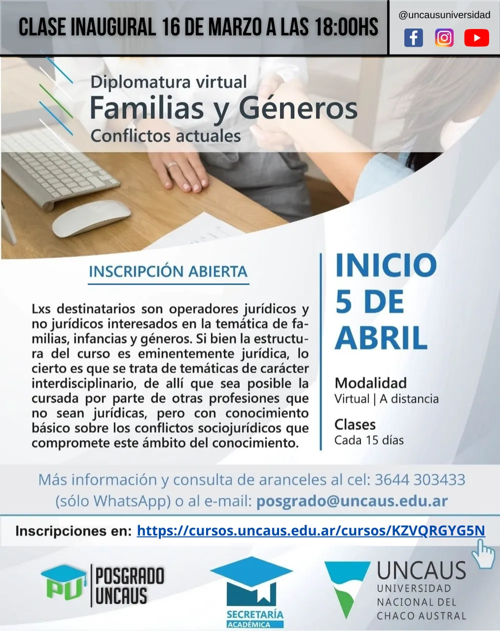 Diplomatura virtual “Familias y Géneros: Conflictos Actuales”
