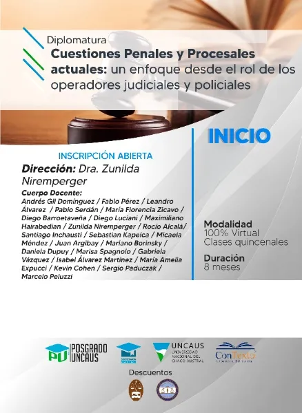 Cuestiones penales y procesales actuales: enfoque desde el rol de operadores judiciales y policiales