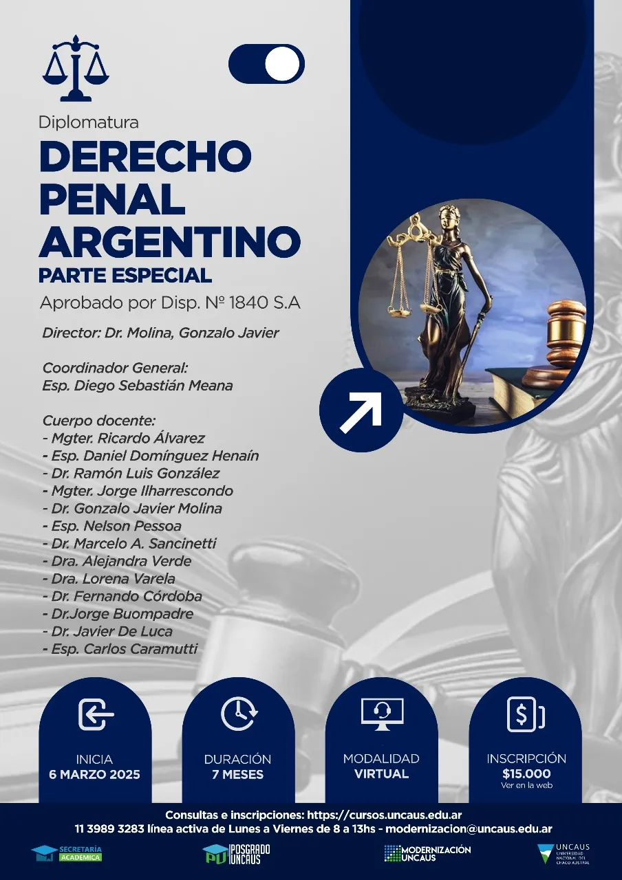 Diplomatura en Derecho Penal Argentino (Parte Especial)