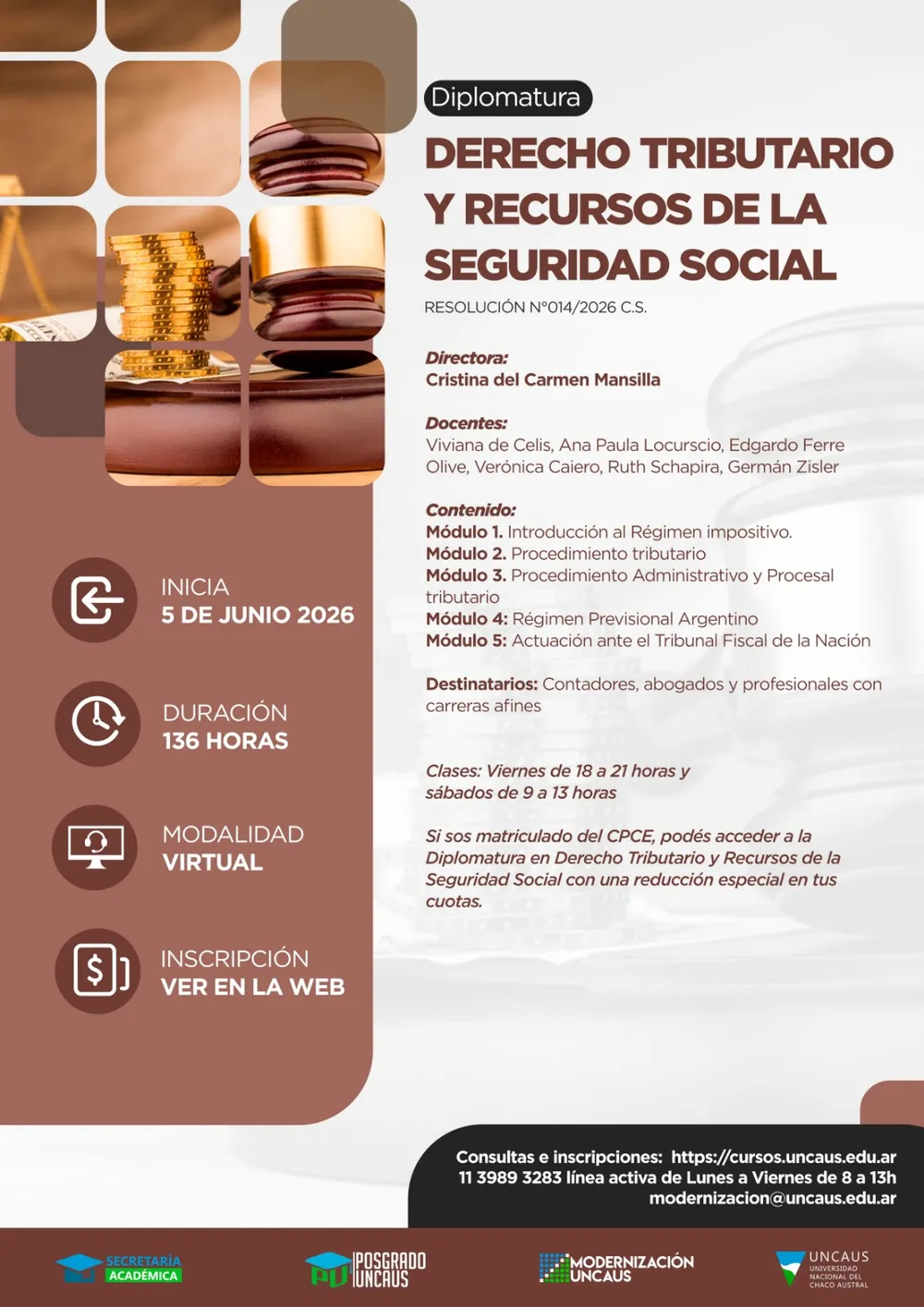 Diplomatura en Derecho Tributario y Recursos de la Seguridad Social