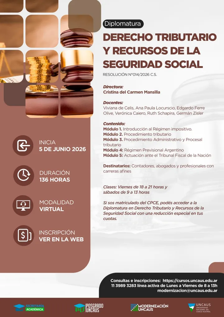 Diplomatura en Derecho Tributario y Recursos de la Seguridad Social
