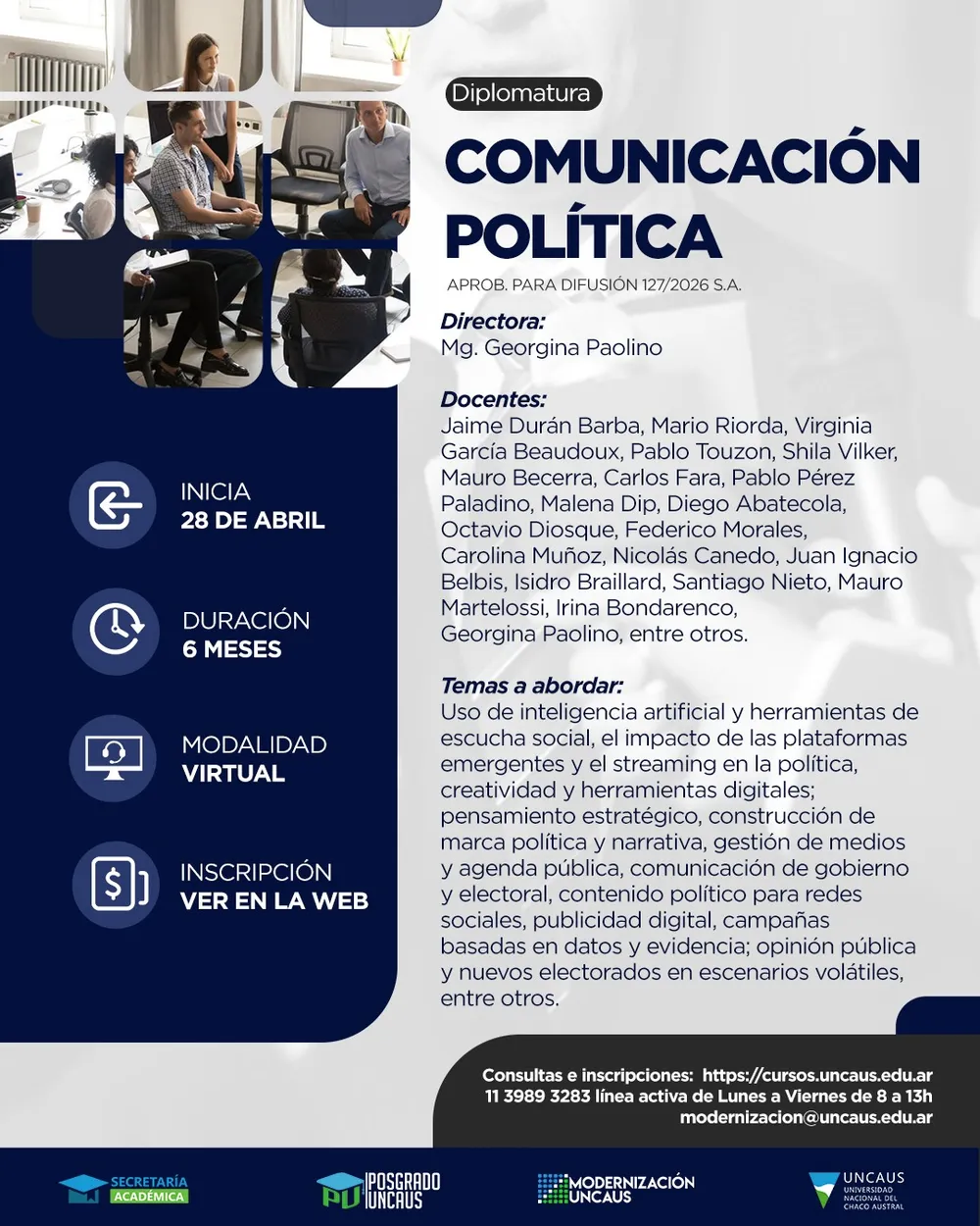 Diplomatura en Comunicación Política 2026