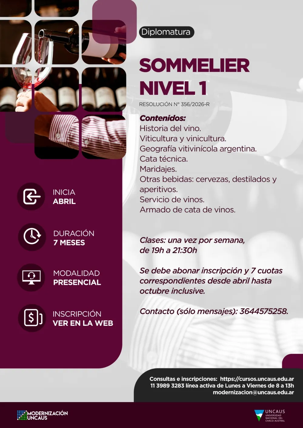 Diplomatura en Sommelier - Nivel N°1