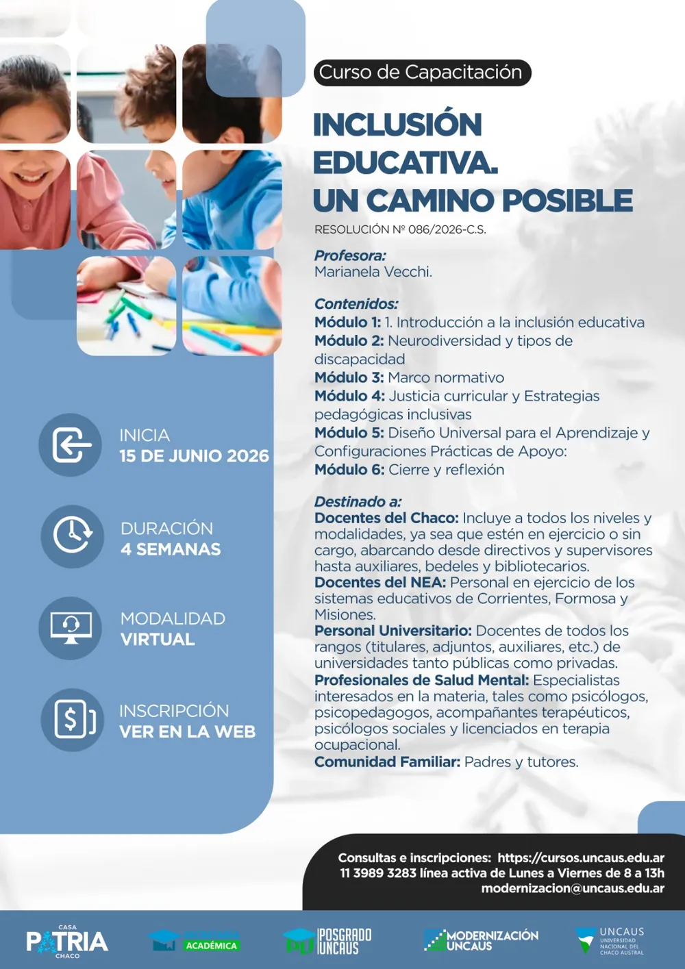 Curso de Capacitación: Inclusión Educativa. Un Camino Posible