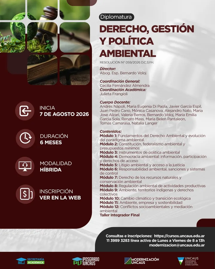 Diplomatura en Derecho Ambiental