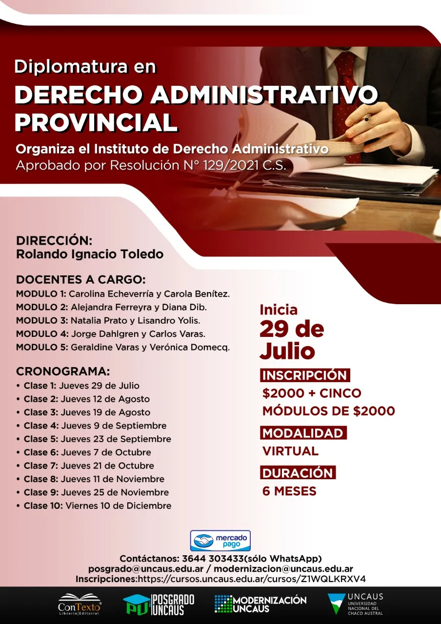 Diplomatura en Derecho Administrativo Provincial