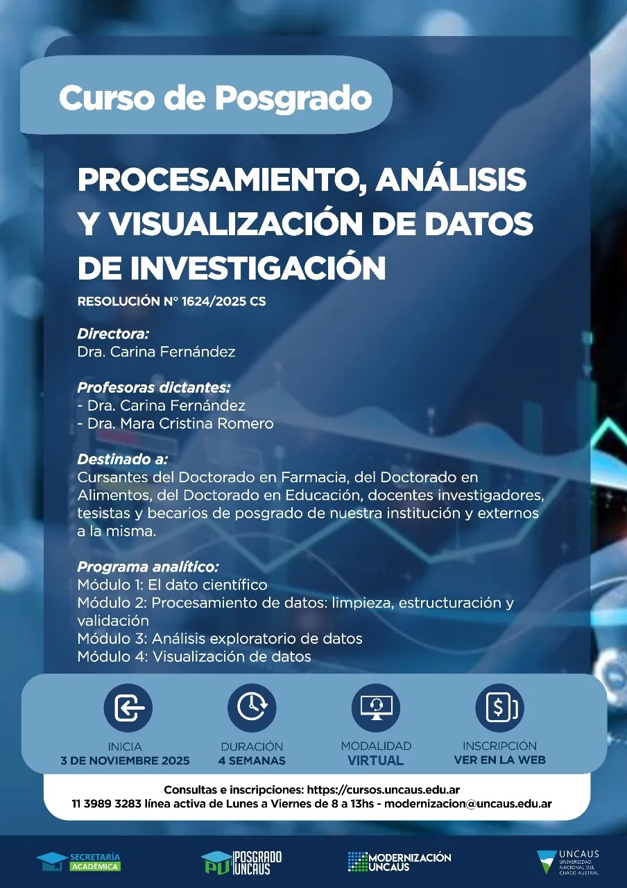 Curso de Posgrado: Procesamiento, Análisis y Visualización de Datos de Investigación Cuantitativa
