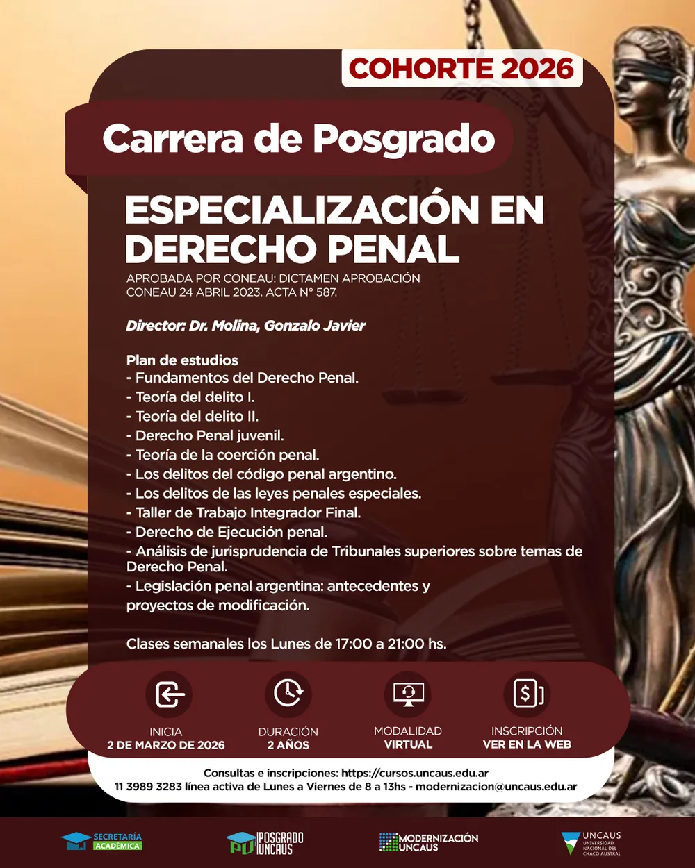 Especialización en Derecho Penal - Comisión 5.