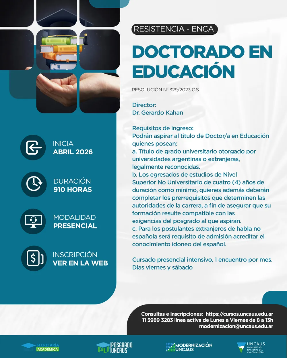 Doctorado en Educación RESISTENCIA - COHORTE 2026