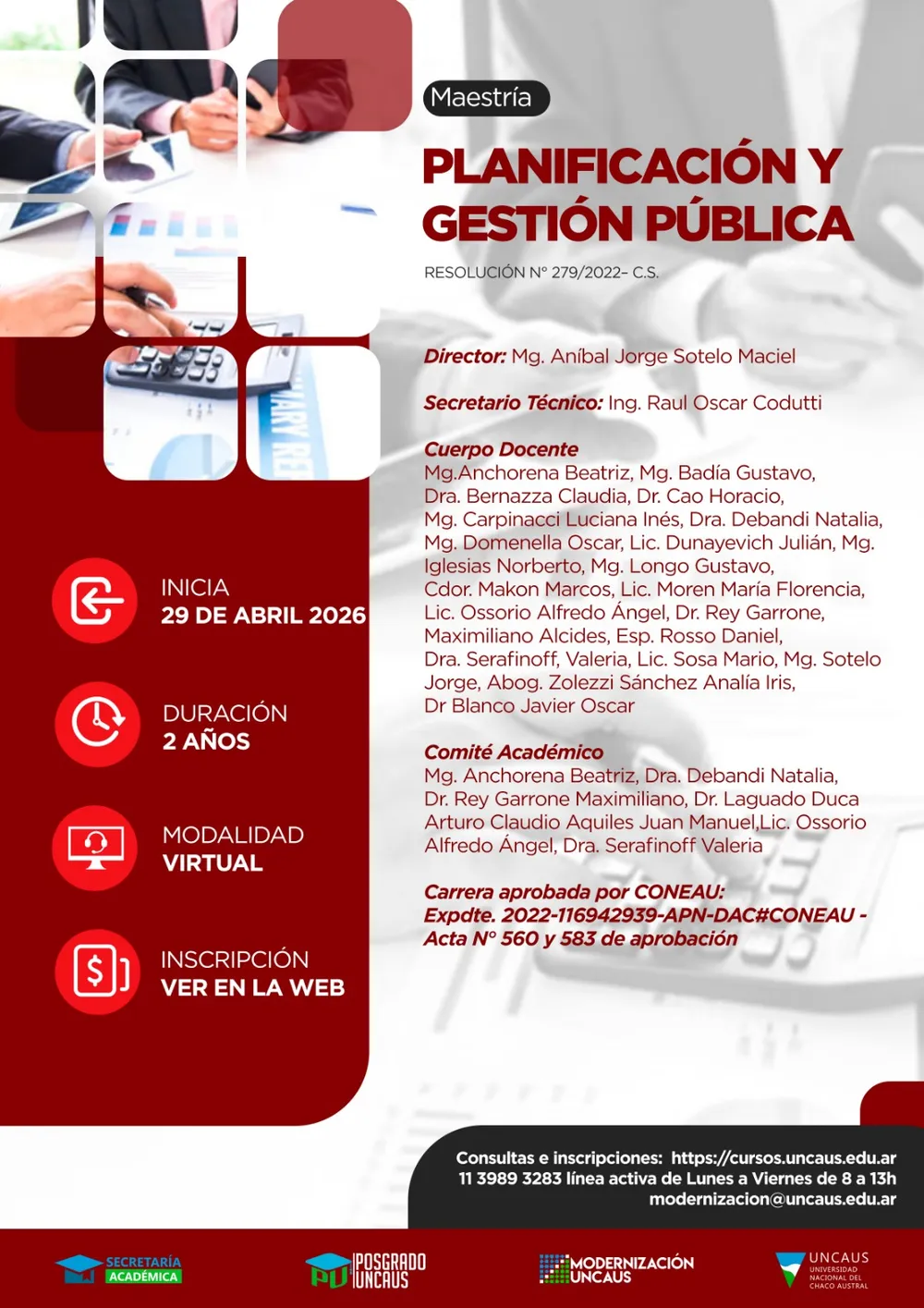 Carrera de Posgrado: Maestría en Planificación y Gestión Pública - 2026