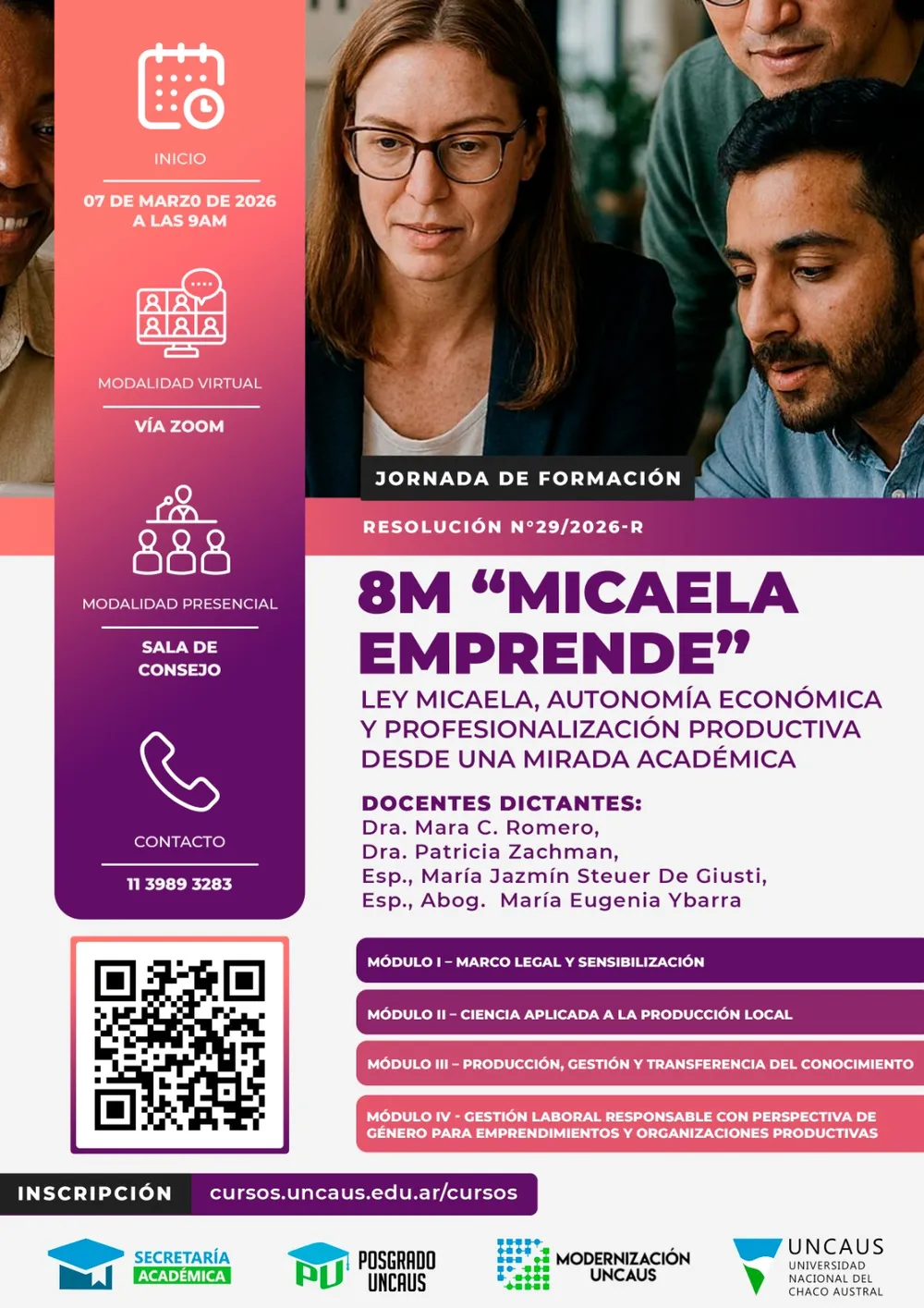 JORNADA DE FORMACIÓN – 8M “MICAELA EMPRENDE”