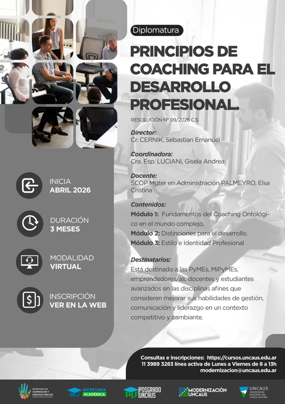 Diplomatura en Principios de Coaching para el Desarrollo Profesional