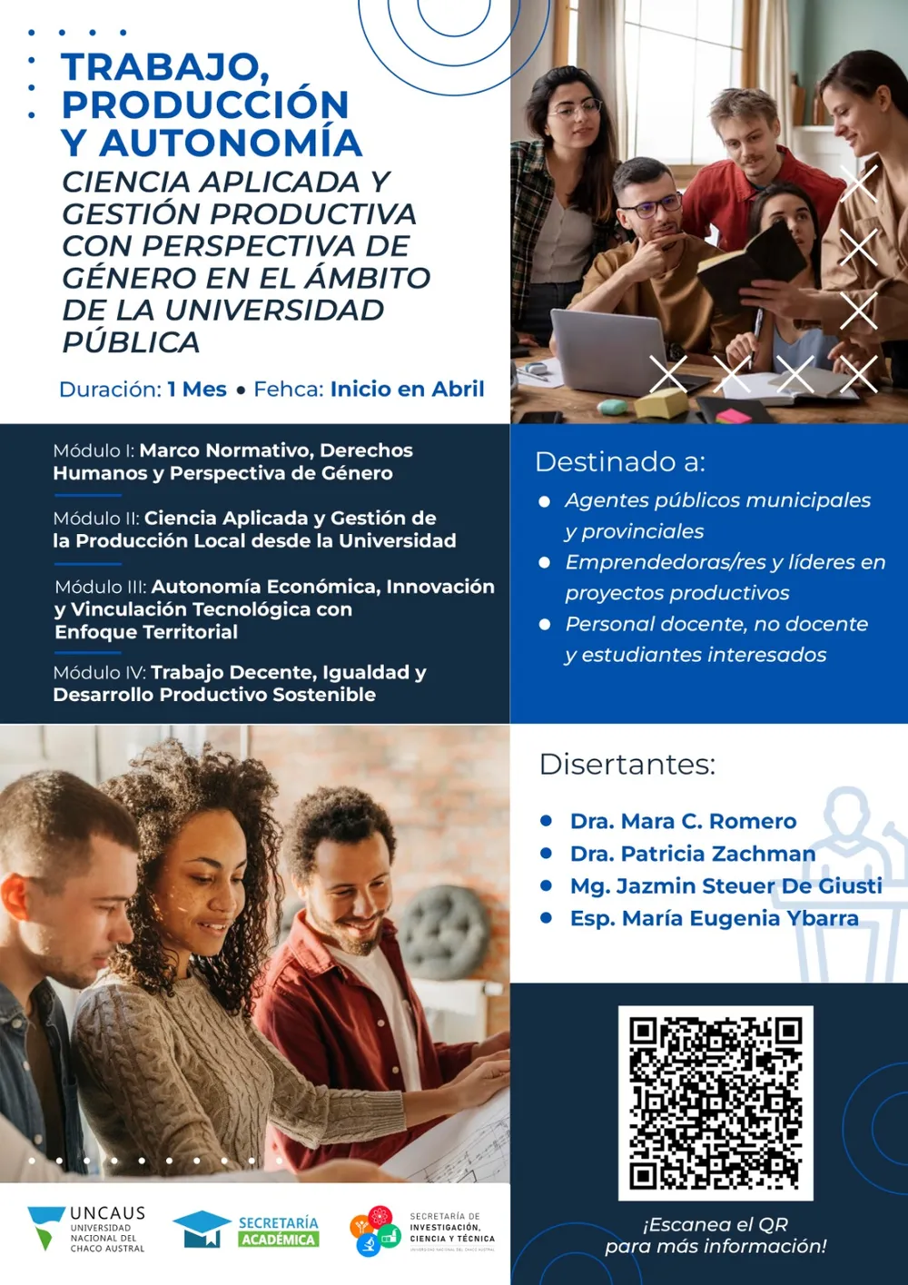 CURSO: TRABAJO, PRODUCCIÓN Y AUTONOMÍA