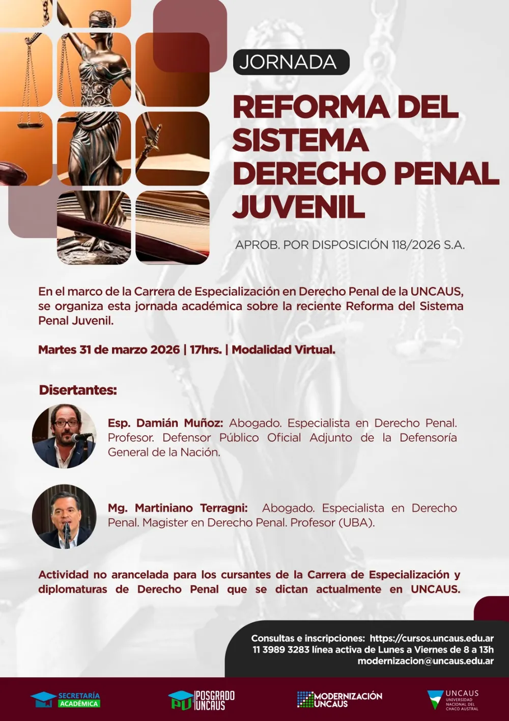Jornadas sobre reforma del Sistema de Derecho Penal Juvenil