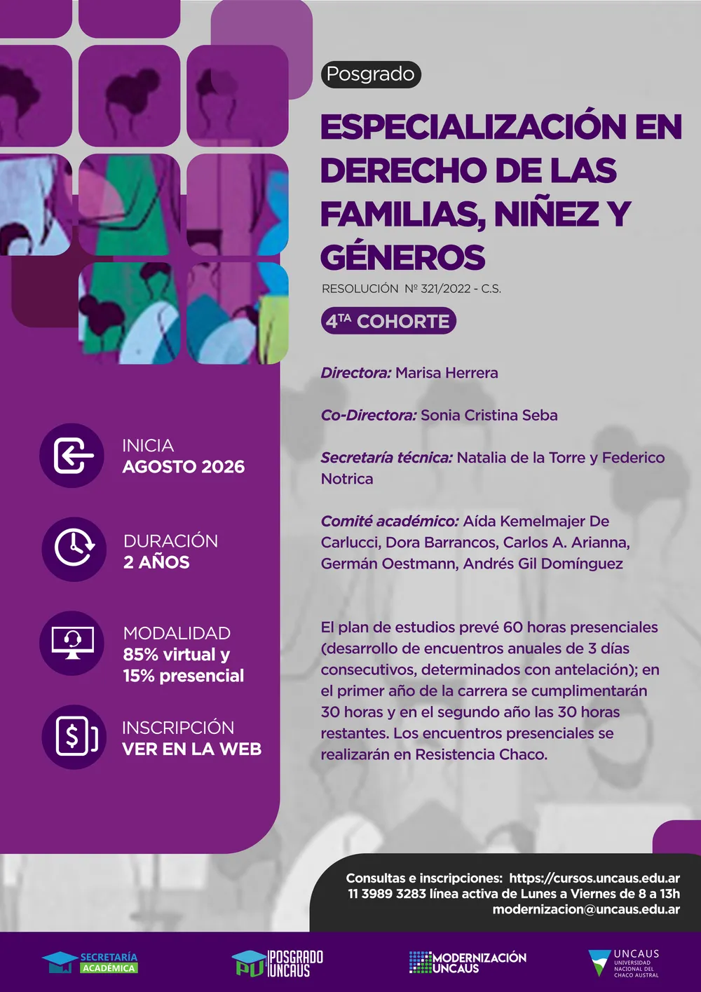 Especialización en Derecho de las Familias, Niñez y Géneros - 4ta Cohorte
