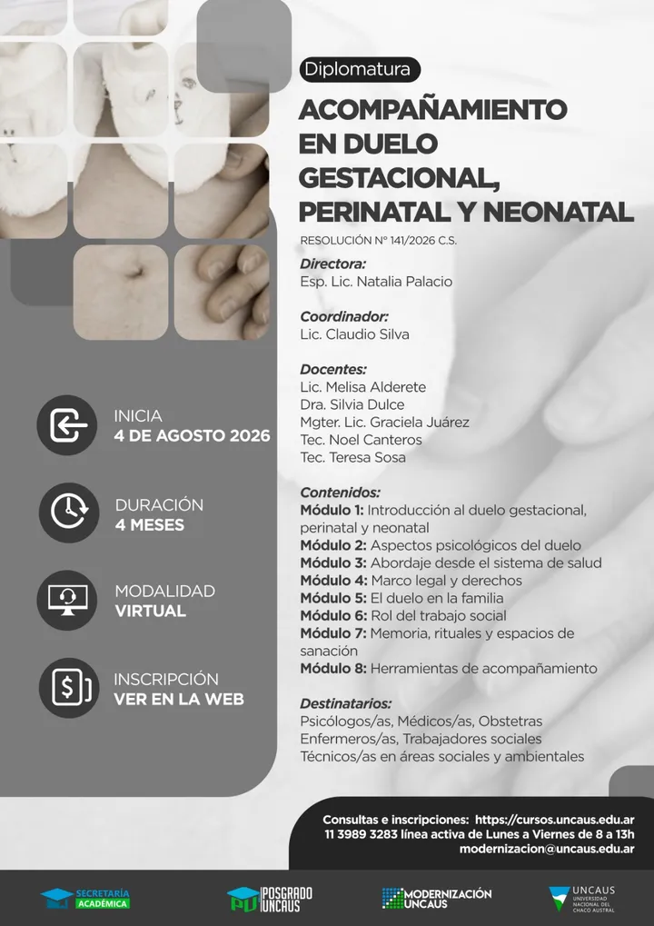 Diplomatura en Acompañamiento en Duelo Gestacional, Perinatal y Neonatal