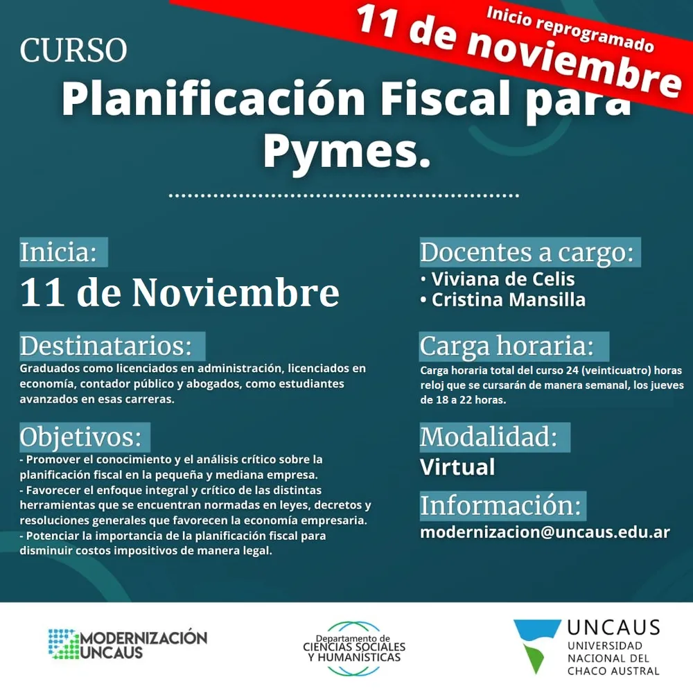 Curso de Planificación fiscal para PyMEs
