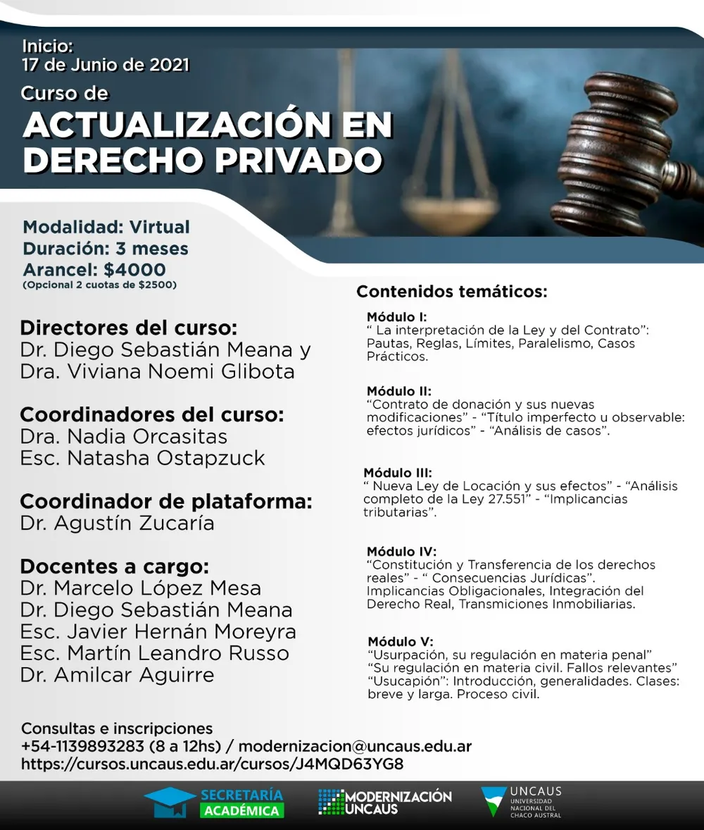 Actualización en Derecho Privado