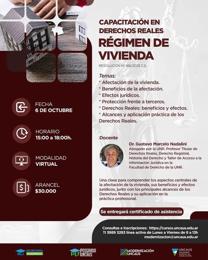 CAPACITACION EN DERECHOS REALES: Régimen de vivienda