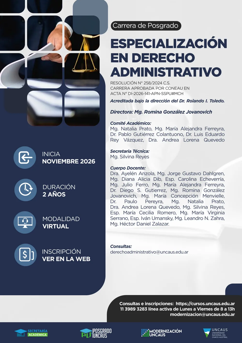 Especialización en Derecho Administrativo 2da Cohorte - 2026