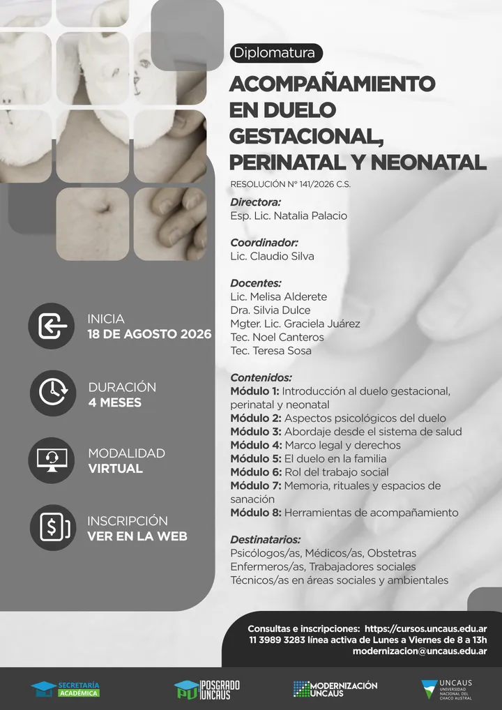 Diplomatura en Acompañamiento en Duelo Gestacional, Perinatal y Neonatal
