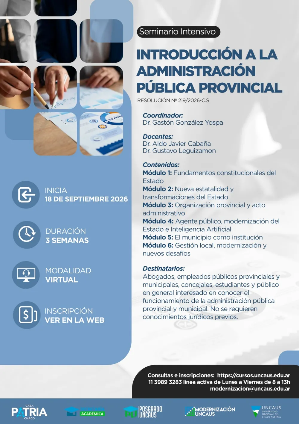 “Seminario intensivo de Introducción a la Administración Pública Provincial”