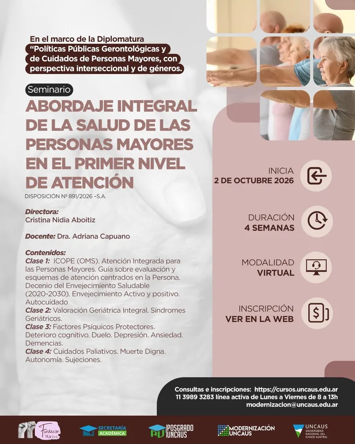 Seminario “Abordaje Integral de la Salud de las Personas Mayores en el Primer Nivel de Atención”