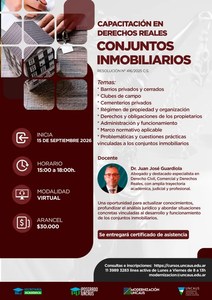 CAPACITACION EN DERECHOS REALES: Conjuntos inmobiliarios