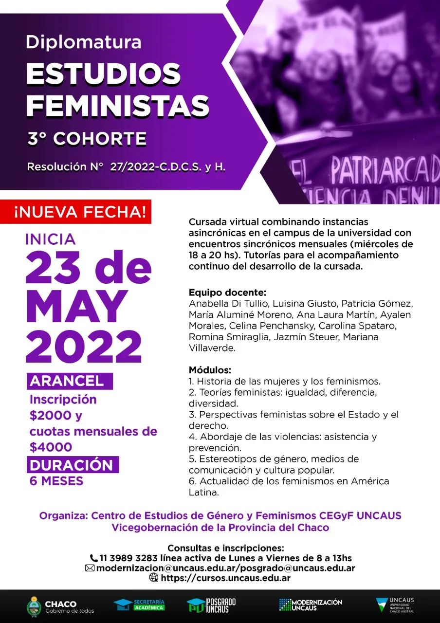 Diplomatura en Estudios Feministas - 3ra Cohorte