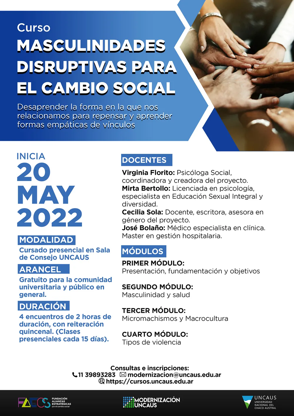 CURSO: Masculinidades disruptivas para el cambio social