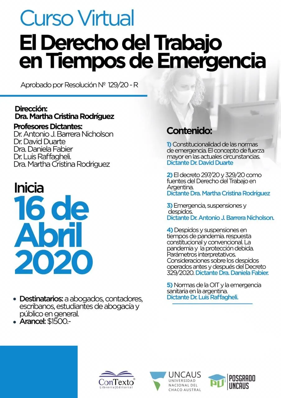 El Derecho del Trabajo en Tiempos de Emergencia