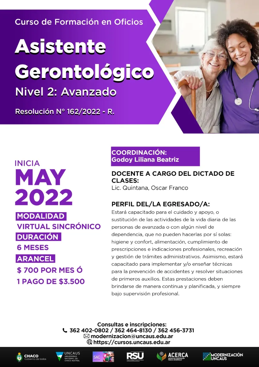 Asistente Gerontológico Cohorte 2022