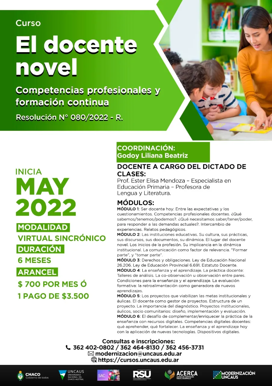 El docente novel. Competencias profesionales y formación continua.